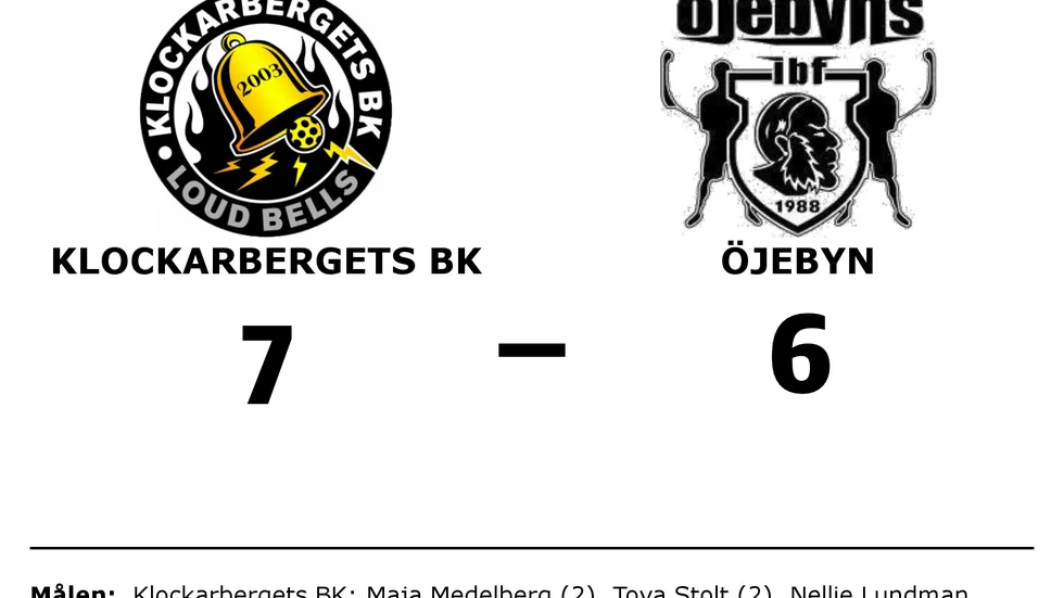 Klockarbergets BK vann mot Öjebyns IBF