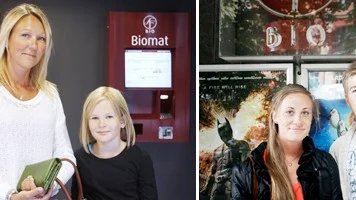 Caroline och Thyra Blomgren och Michaela Lindh och Anton Juhlin går på bio.