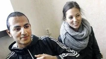 Mohammed Ammar och Emma Fransson på Katedralskolan.