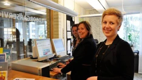 Medborgarservice har förändrat kontakten mellan kommunen och invånarna i Tierp. Från vänster Ulrika Lööf, Lena Wänkkö och Jenny Ampiala.