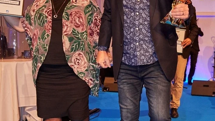 Folkspels ombudsgala i Göteborg där Trosa Vagnhärad SK representerade av Merja och Ulf Granlund. TVSK vann 100 000 kronor.