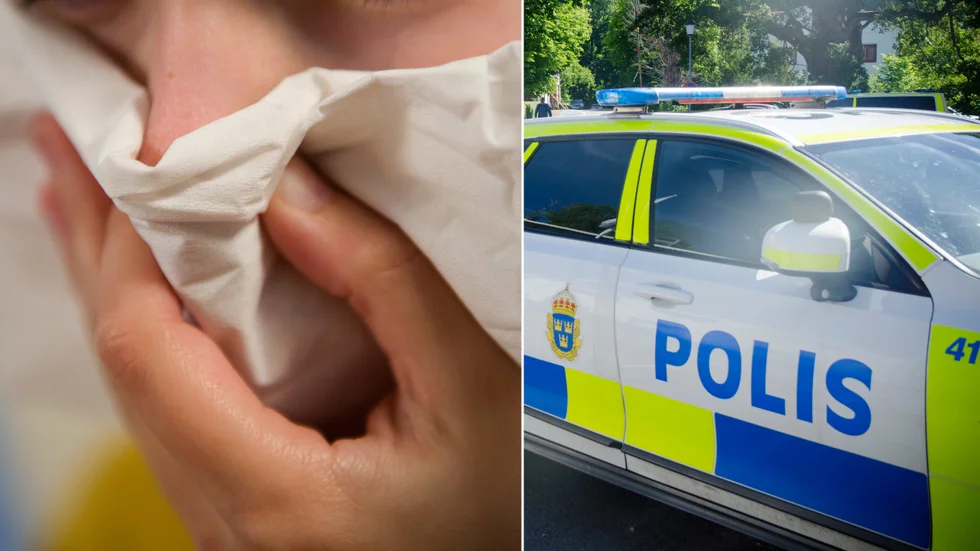 En 40-årig man från Nyköping döms efter att ha försökt slå, bita och kladda snor i ansiktet på en polis.