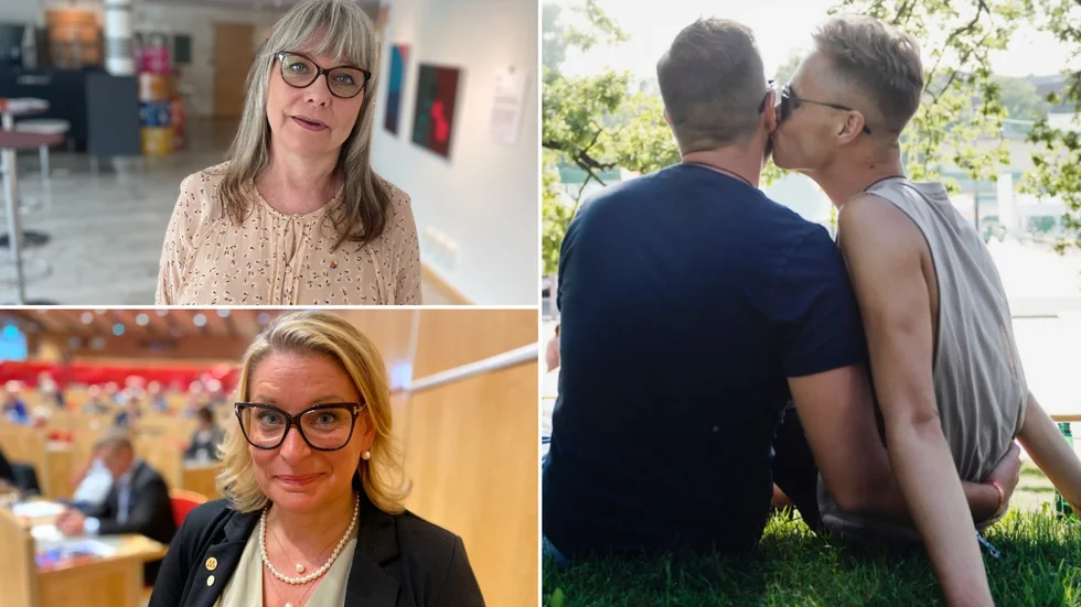 S vill ha särskilda vårdkliniker för män som har sex med män - men förslaget vann inte gehör vid regionfullmäktige. På bilden: Carina Strömbäck (S) och regionråd Lnida Frohm (M).