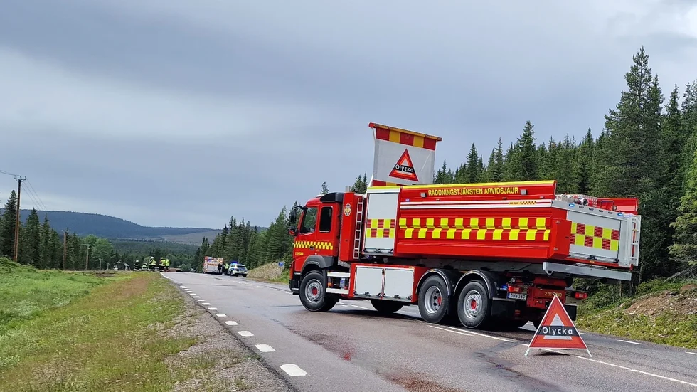 Olyckan har inträffat i höjd med Fiskträsk längs E45.
