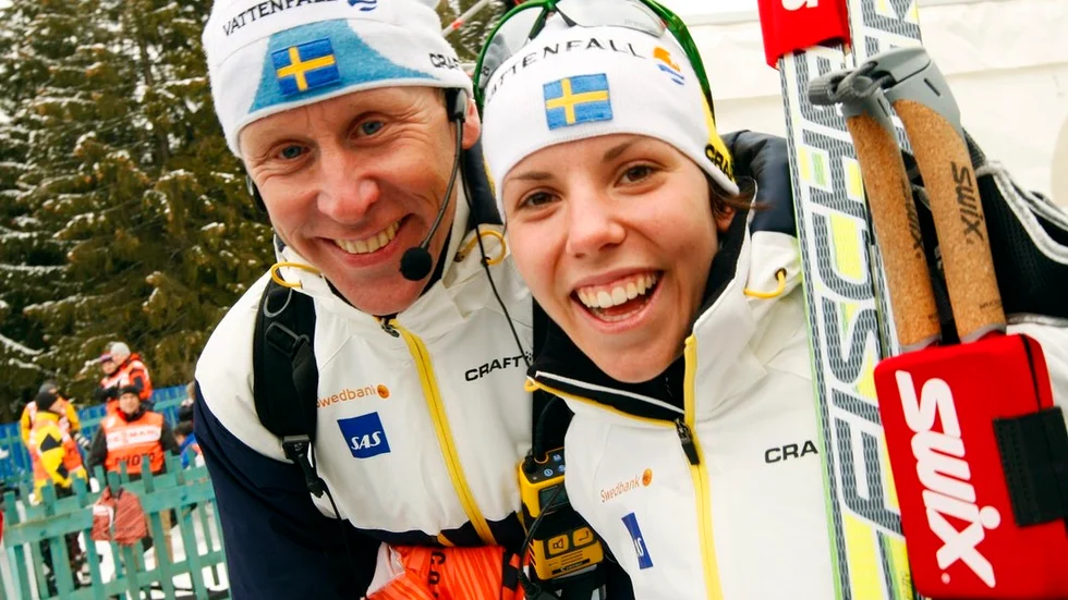 Gunde Svan är inte längre Sveriges mesta medaljör i längdskidor. Med sitt guld i OS-premiären är Charlotte Kalla nu ensam svensk åkare med 18 mästerskapsmedaljer. Arkivbild.