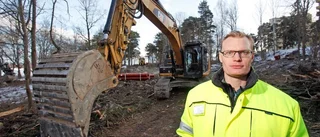 Ny belysning på plats upp mot Fridhem