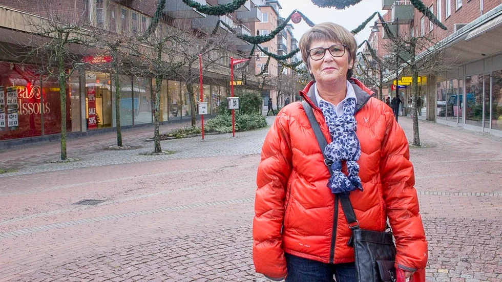 Cathrine Gunnarsson från Flen passade på att handla lite i Katrineholm.