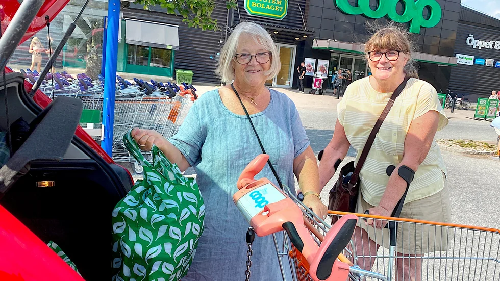 Agneta Bohman och Ann Såthe är noga med att ställa in maten i kylen snabbt och inte låta livsmedel stå framme i sommarvärmen.