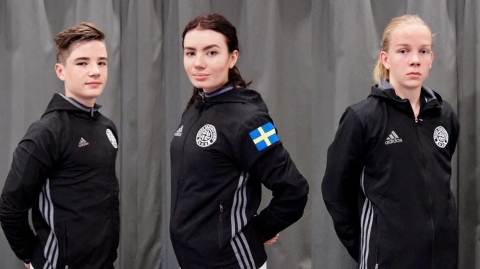Jacob Wiberg, Emma Wiberg och Simon Hofvander från Trosa taekwondo blev uttagna till svenska poomsaelandslaget.
