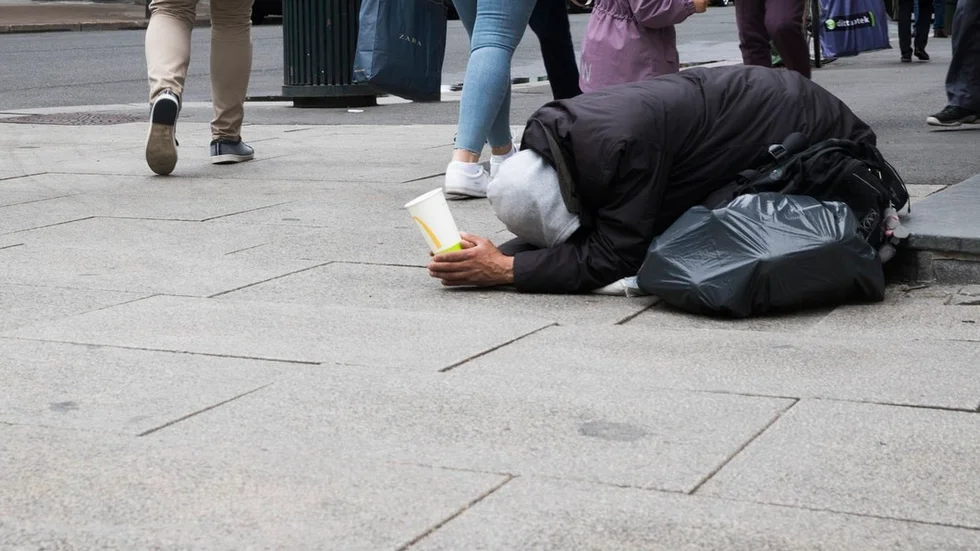 Tiggare på gata i centrala Oslo. Arkivbild.