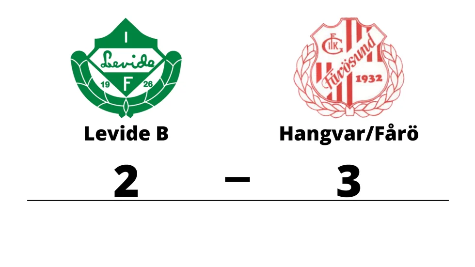 Levide IF B förlorade mot Hangvar SK/Fårösund GoIK