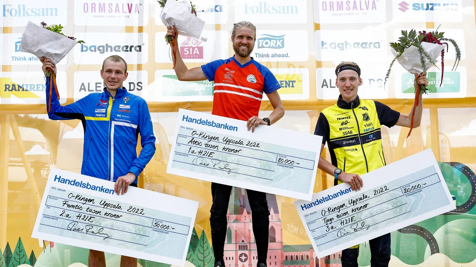 Gustav Bergman vann herrarnas elitklass framför Eskil Kinneberg på andra plats och Emil Svensk på tredje plats.