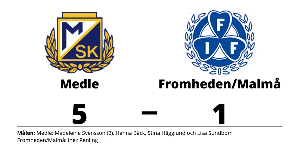 Medle SK vann mot Fromhedens IF/Malmå IF