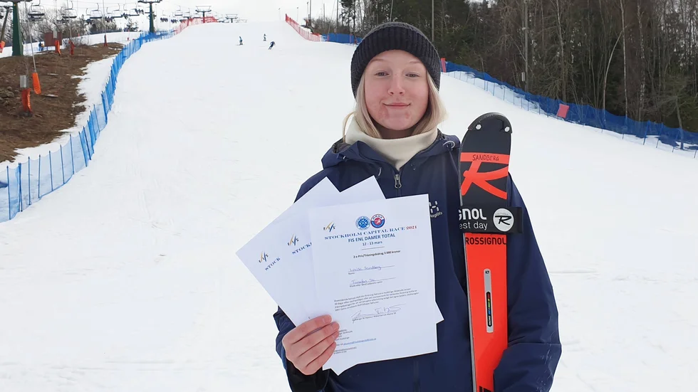 Lovisa Sandberg slog under helgen slog till med en andraplats i slalomtävlingen Stockholm Capital Race.