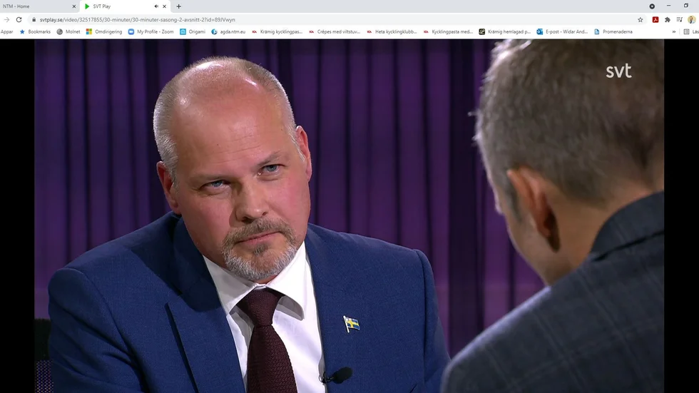 Justitie- och migrationsminister Morgan Johansson var gäst hos Anders Holmberg i 30 minuter.