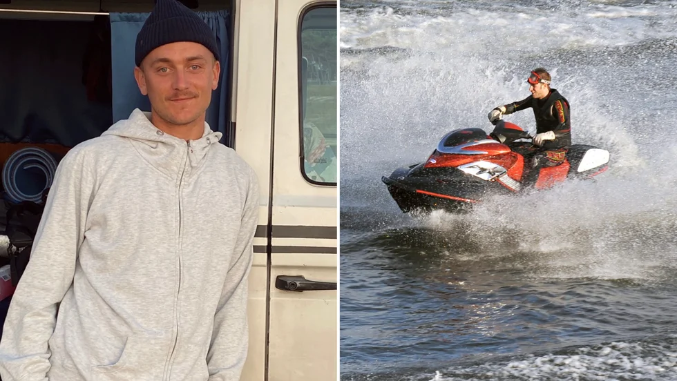 Arvid Eiranson är kitesurfaren som i lördags hamnade i sjönöd, men som själv fick hjälpa en vattenskoterförare som trillat i vattnet.