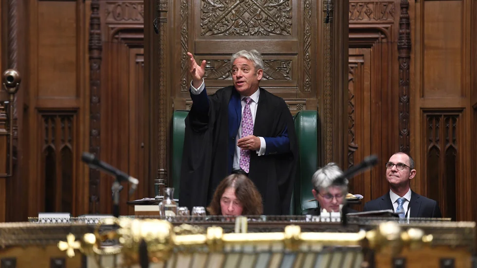 Brittiska parlamentets tidigare talman John Bercow lämnar det konservativa partiet Tories och går till Labour. Arkivbild.