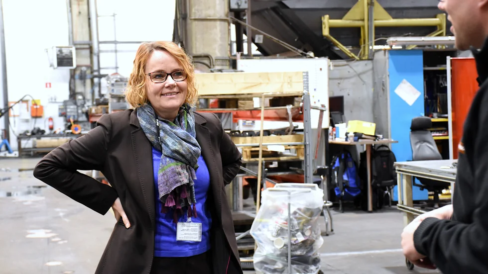 Anna-Karin Jatko, generaldirektör, EKN, besökte Kiruna Wagon under fredagen.  