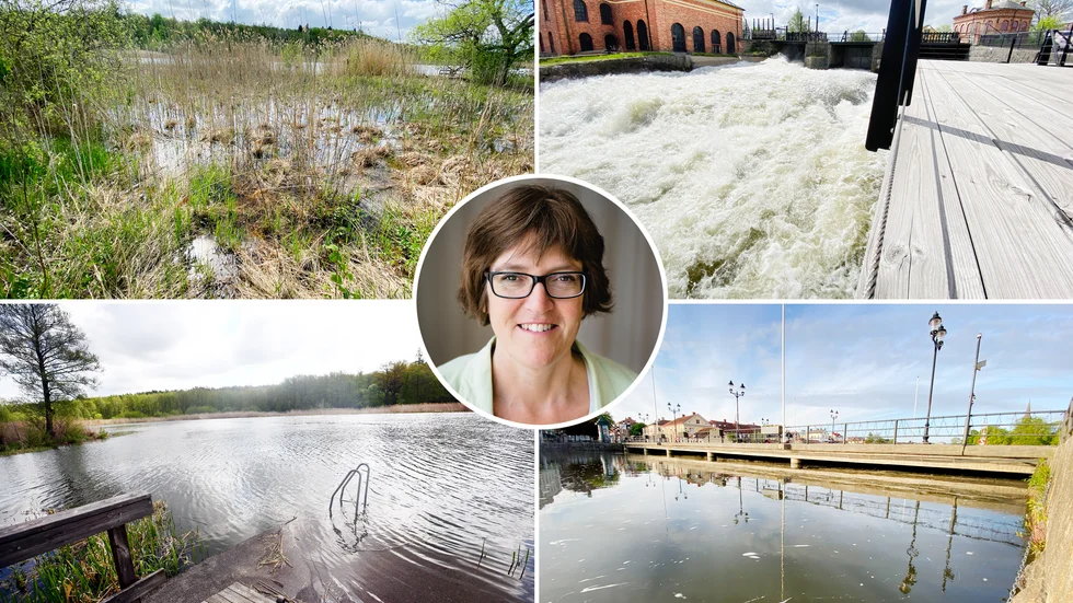 "Hjälmaren har i år en för hög vattennivå just nu vilket bidrar till att Eskilstunaåns vattennivå är högre än vanligt", säger Kristina Birath, ordförande för Hjälmarens vattenförbund.