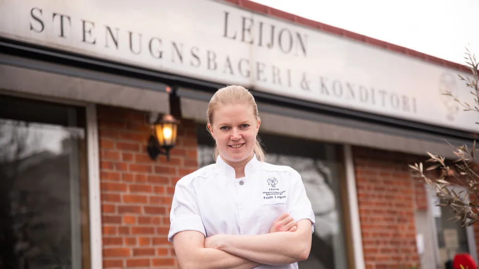 Frida Leijon har drivit konditori i Sala Backe sedan 2017 ihop med sin sambo.