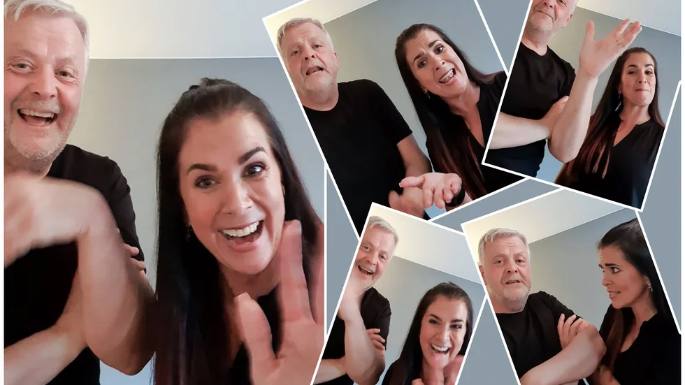 Sofia Kvick och Jens Häggstål - en bejublad sommalovshälsning.