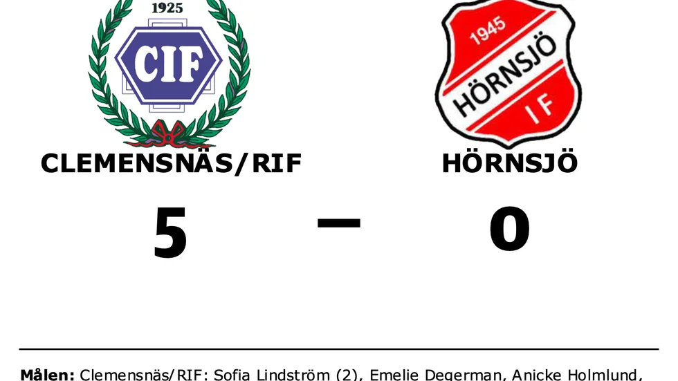 Clemensnäs/RIF vann mot Hörnsjö