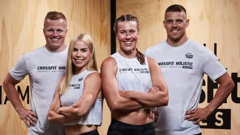 Kvartetten i Crossfit Holistic från Luleå, från vänster: Mikael Pottinen, Matilda Siikavuopio, Ylva Stålnacke och Marcus Ericsson.