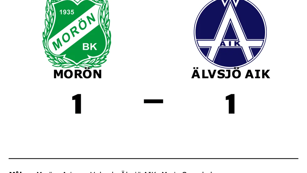 Morön spelade lika mot Älvsjö AIK