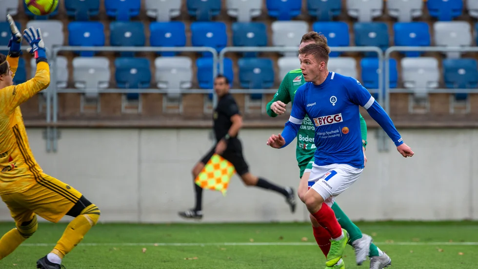 Theodor Skarp gjorde mål redan efter tre minuter.