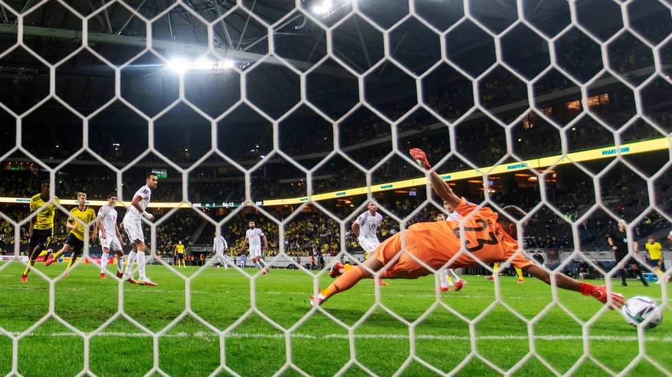 Sverige besegrade Spanien med 2–1 i VM-kvalet. Arkivbild.
