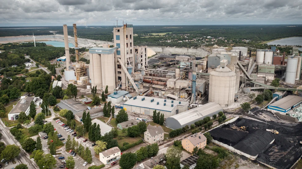 Cementas fabrik i Slite på Gotland. Arkivbild.