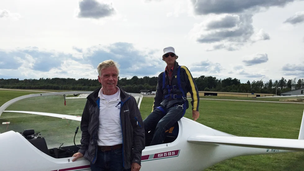 Tillsammans med sin medflygare Bengt Frid tog Owe Engström hem guldet i SM i segelflyg 2021.