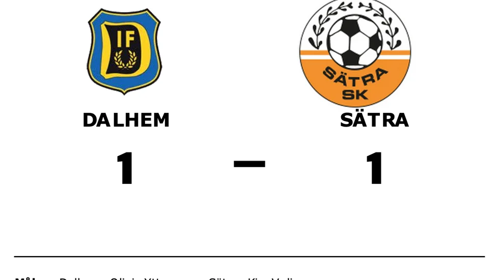 Dalhem spelade lika mot Sätra