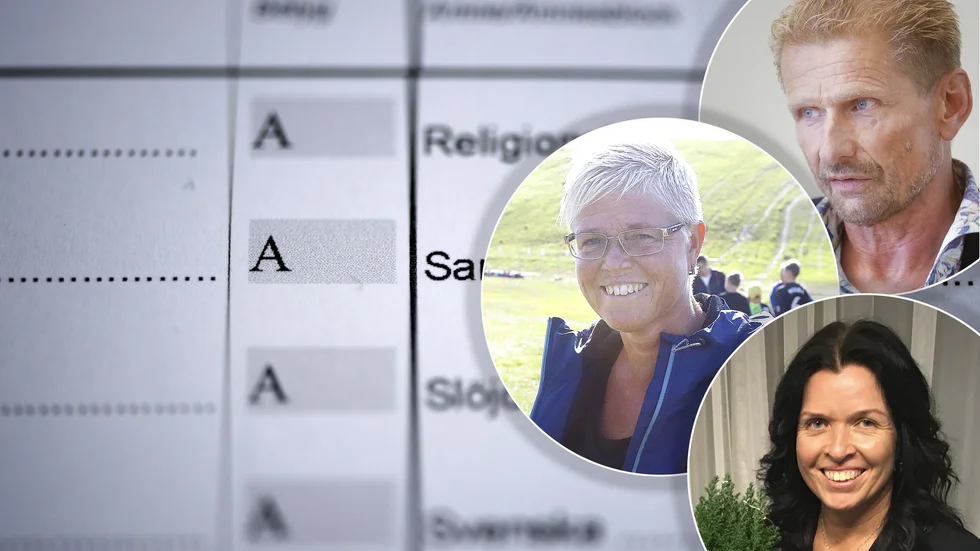 Ingen av de kommunala grundskolorna i Eskilstuna flaggar för att införa betyg i årskurs fyra. Hans Ringström är chef för den kommunala grundskolan i Eskilstuna. Beatrice Karjel är rektor för Lundbyskolan. Åsa Ekholm (längst ner till höger), rektor på fristående British Junior har inte heller några planer på betyg i fyran nu i höst.