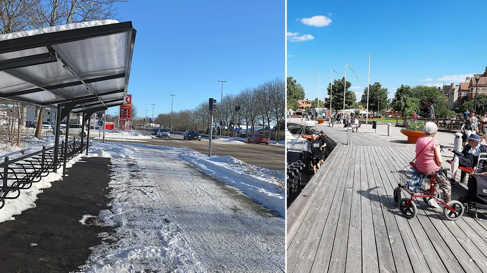 Förslagsställaren efterlyser ett rejält cykelställ, helst med tak, i Västerviken.
