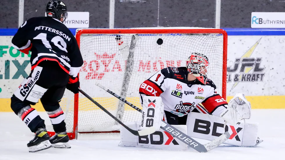 Kalixkaptenen Johan Pettersson lyckades överlista Bodenmålvakten Antti Karjalainen på straff.