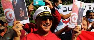 Stöddemonstrationer för Saïed – och gripanden