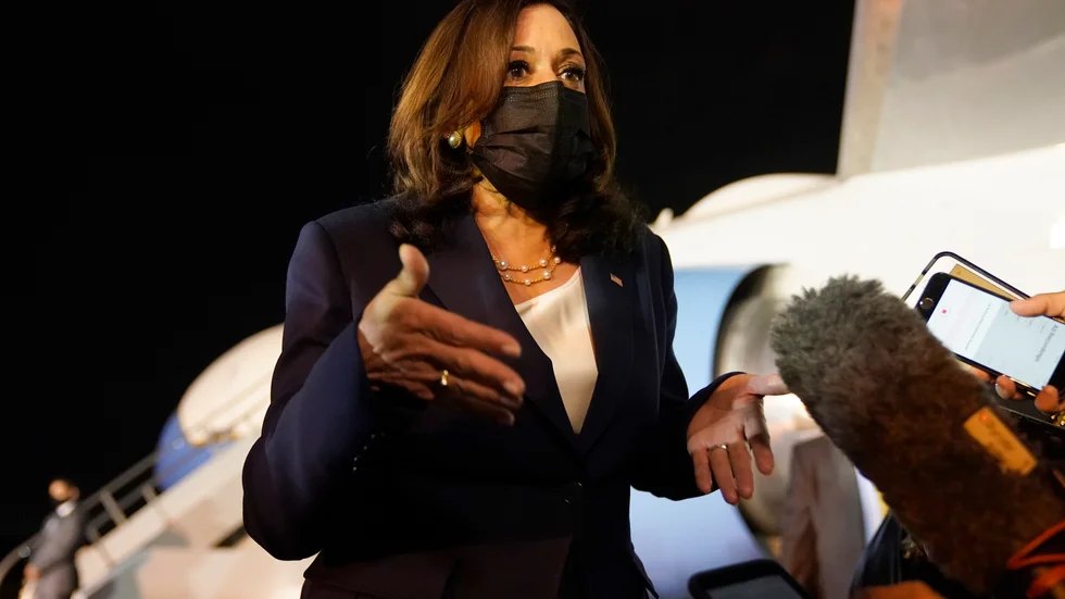 USA:s vicepresident Kamala Harris i Guatemala, före avresan mot Mexiko.