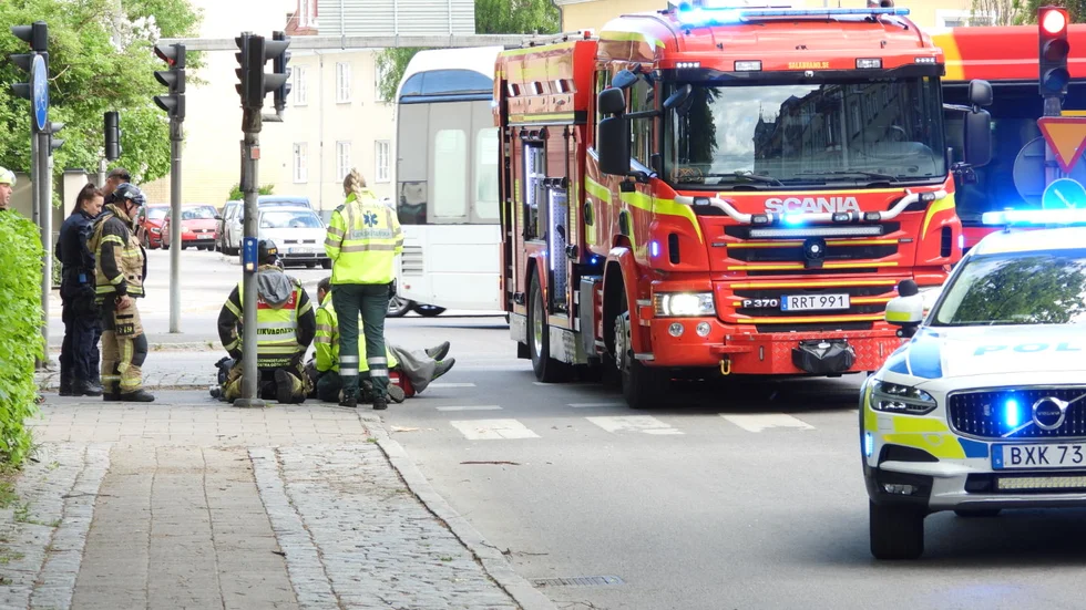 Olyckan inträffade vid korsningen Södra Promenaden och Skepparegatan.