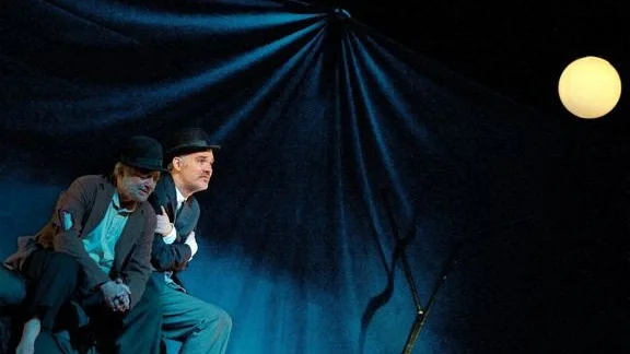 David Mandelbaum och Shane Baker i "Vartn af Godot". Pressbild.