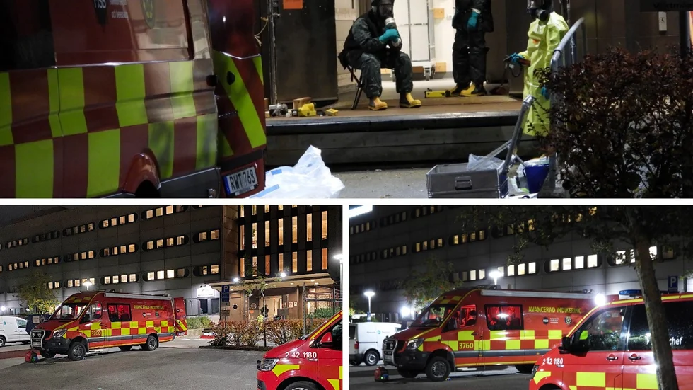 En specialenhet från Myndigheten för Samhällsskydd och Beredskap (MSB) finns på plats för att undersöka paketet och ta reda på vad det handlar om.