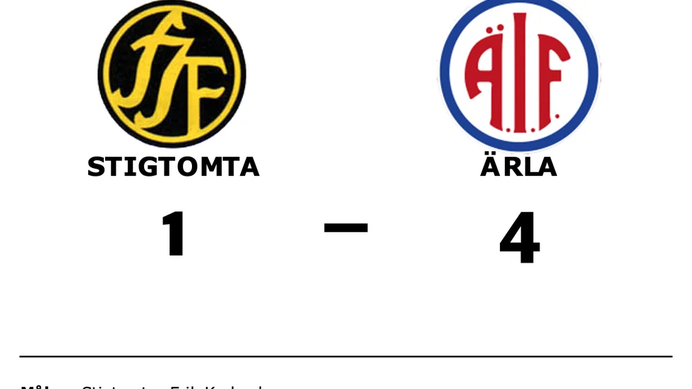 Stigtomta förlorade mot Ärla