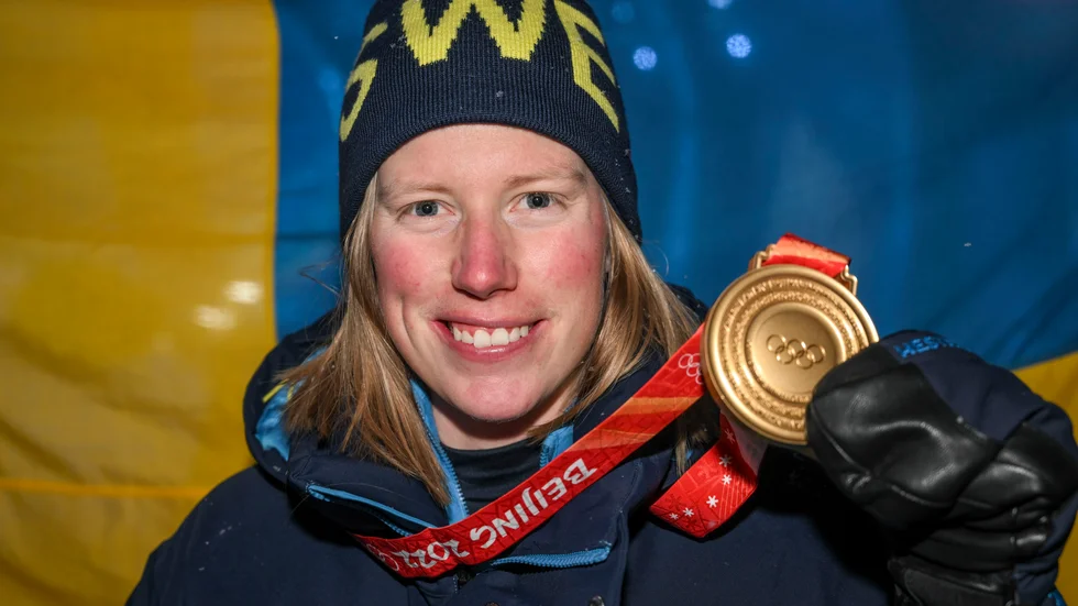 Guldmedaljören Sandra Näslund.