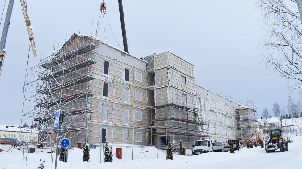 Magnolia Bostad har ritat detta stora område på Västra Erikslid för Heimstadens räkning. Här har de första husen växt upp. 