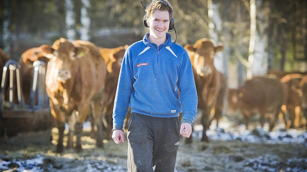 Bonden Markus Lindgren i Ragvaldsträsk. Foto: Lars Eriksson