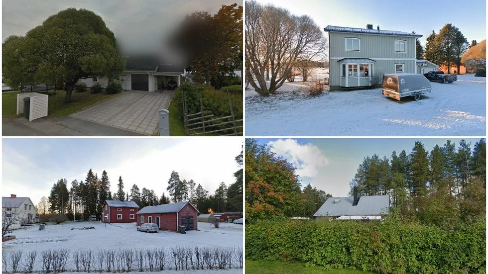 Svartbyvägen 46, Södra Bredåker 55, Hedsvedjevägen 7 och Revisorvägen 17