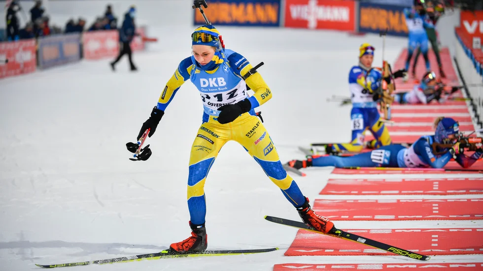 Stina Nilsson under världscuptävlingarna i Östersund. Arkivbild.