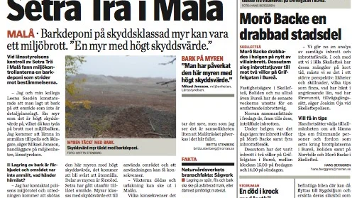 Norran i går. Länsstyrelsen anmäler Setra.