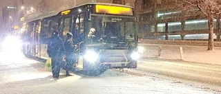 Bussbolaget är ute i ogjort väder