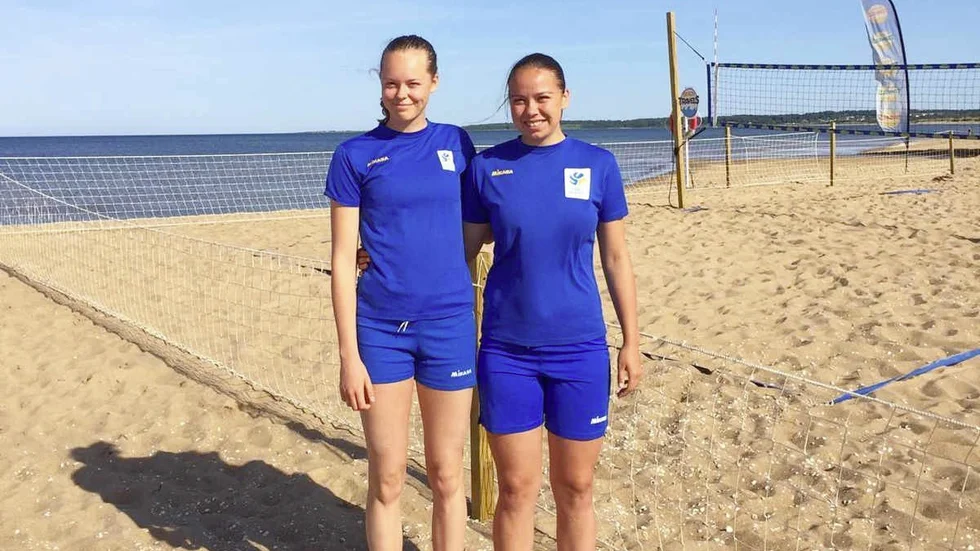 Sofia Andersson och Hanna Hellvig blev utan medalj i året beachvolley-SM. 